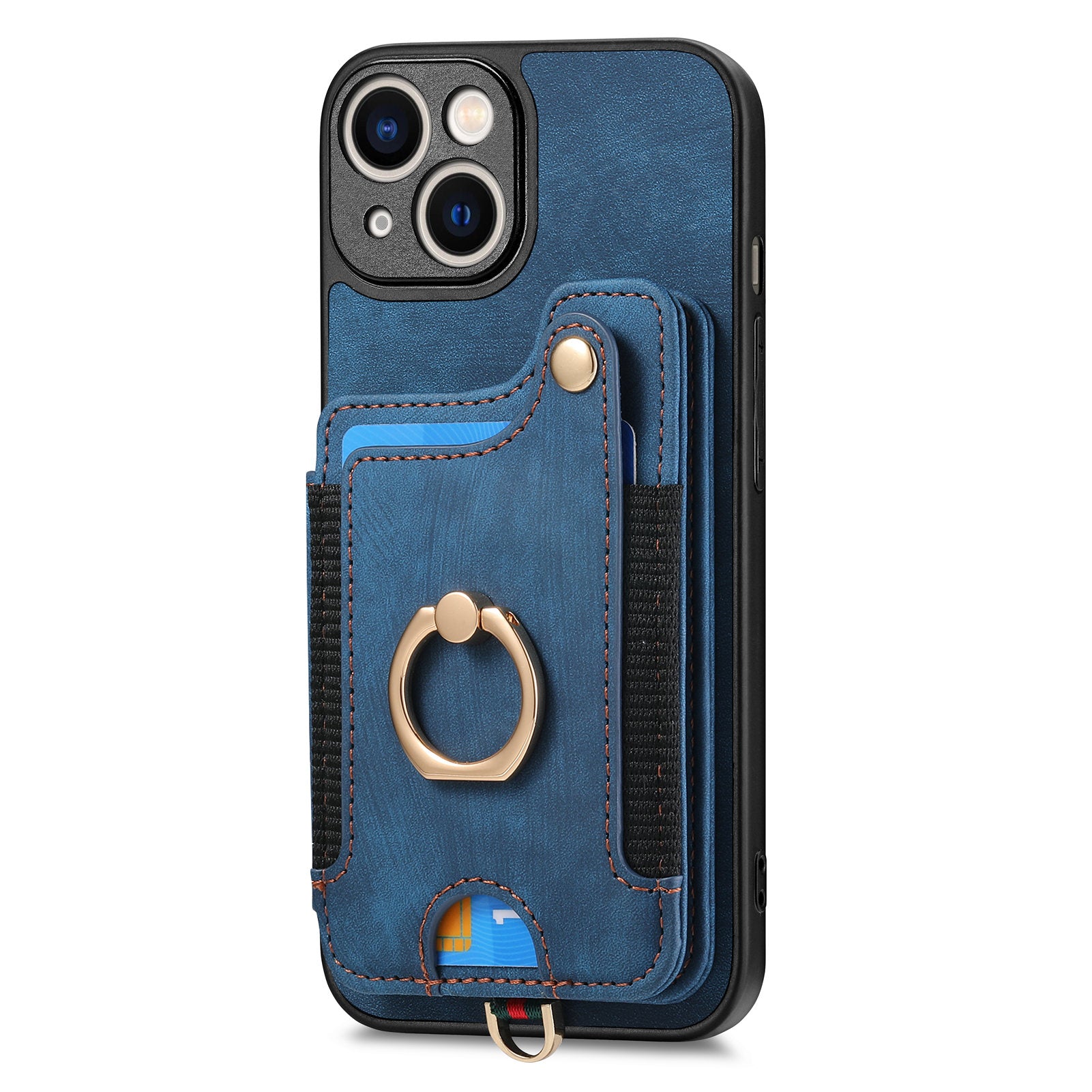 For iPhone 14 RFID Blocking Phone Cover Card Holder Drop Resistant PU Leather+PC+TPU Kickstand Case For iPhone 14 RFID Blocking Phone Cover Card Holder Drop Resistant PU Leather+PC+TPU Kickstand Case